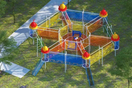 Modular Rope Climbing Play Structures