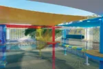 Interior view of Matrix Rope Net Playground maze play area