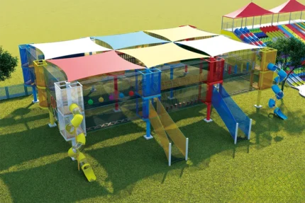 Matrix Rope Net Playground outdoor 3D matrix net adventure structure