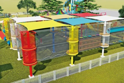 Matrix Rope Net Playground climbing tower and obstacle zone